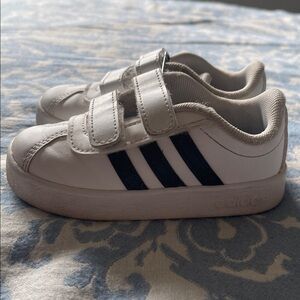 Adidas Kids White Velcro Sneakers